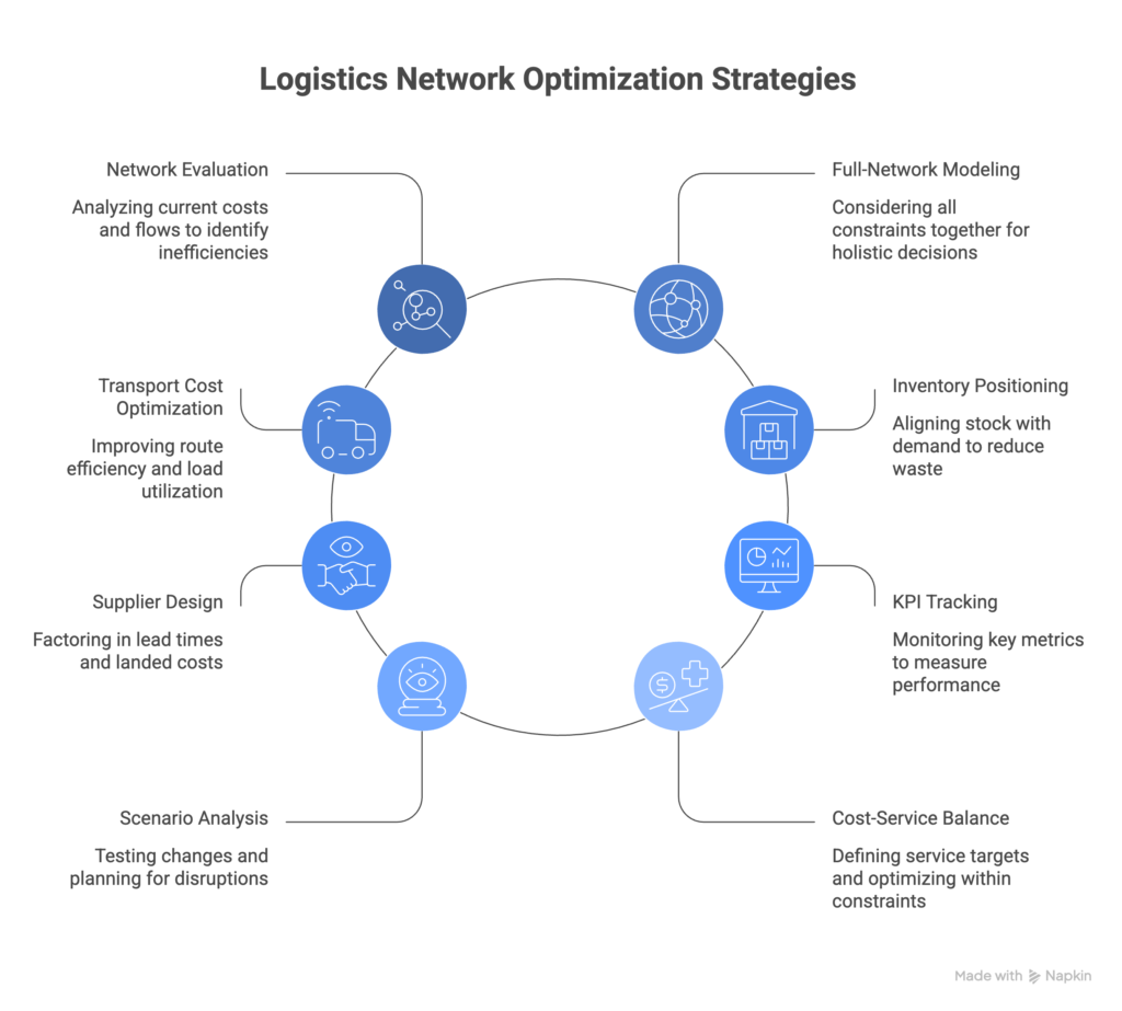 Strategies for Logistics Network Optimization
