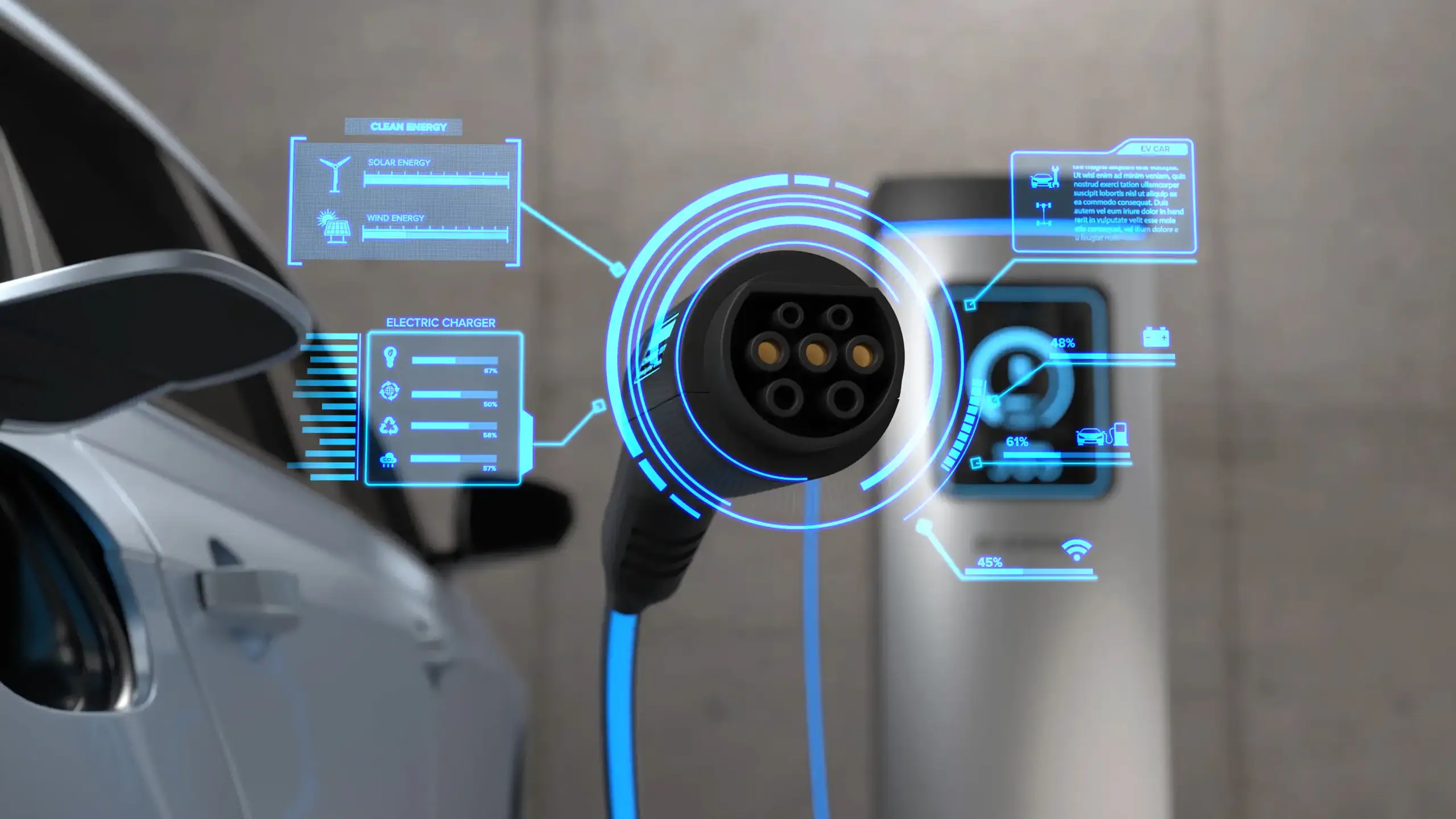 Leading EV Manufacturer & Sophus smart EV charging partnership display.